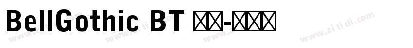 BellGothic BT 常规字体转换